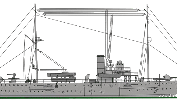 Ship RN Basilicata [Protecred Cruiser] (1914) - drawings, dimensions, pictures